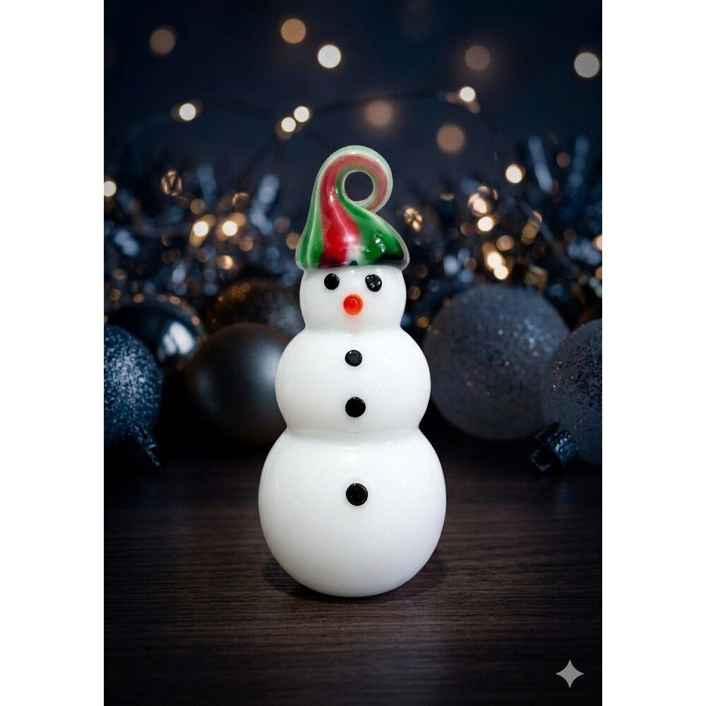 Signed VITRIX 2010 Studio Art Glass SNOWMAN ⛄️